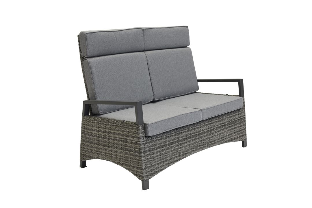 L.C. Wholesaler Living-2er-Sofa KERAMO-VIVERA in Farbe Omega anthrazit, Kissen, Dekoration für Zuhause, Mobiliar, Stuhl, Couch