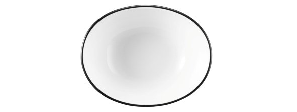 Seltmann Weiden Bowl oval M5306  12 cm Modern Life 10826 Black Line 