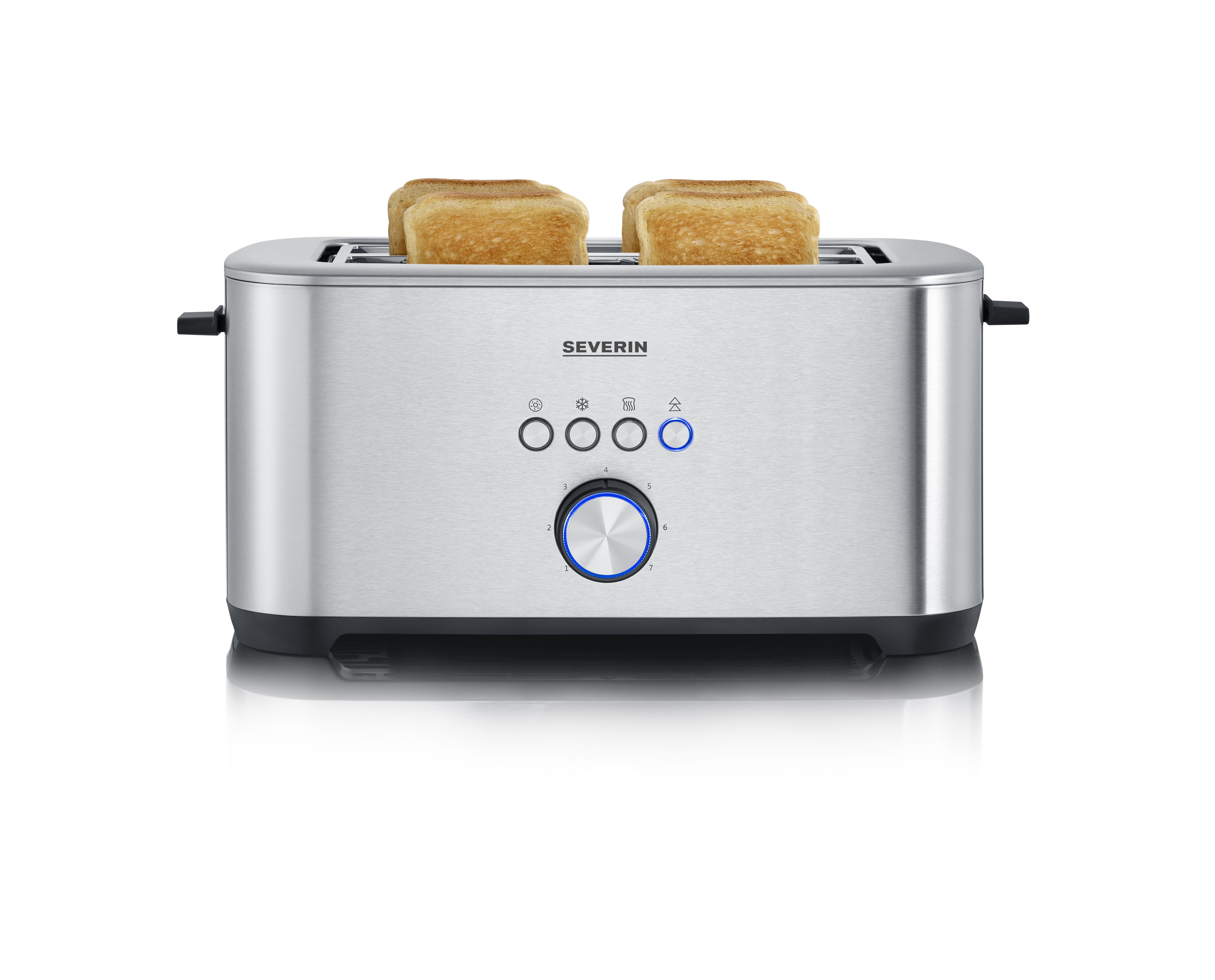 Severin Langschlitztoaster AT 2621 in Edelstahl-gebürstet/schwarz