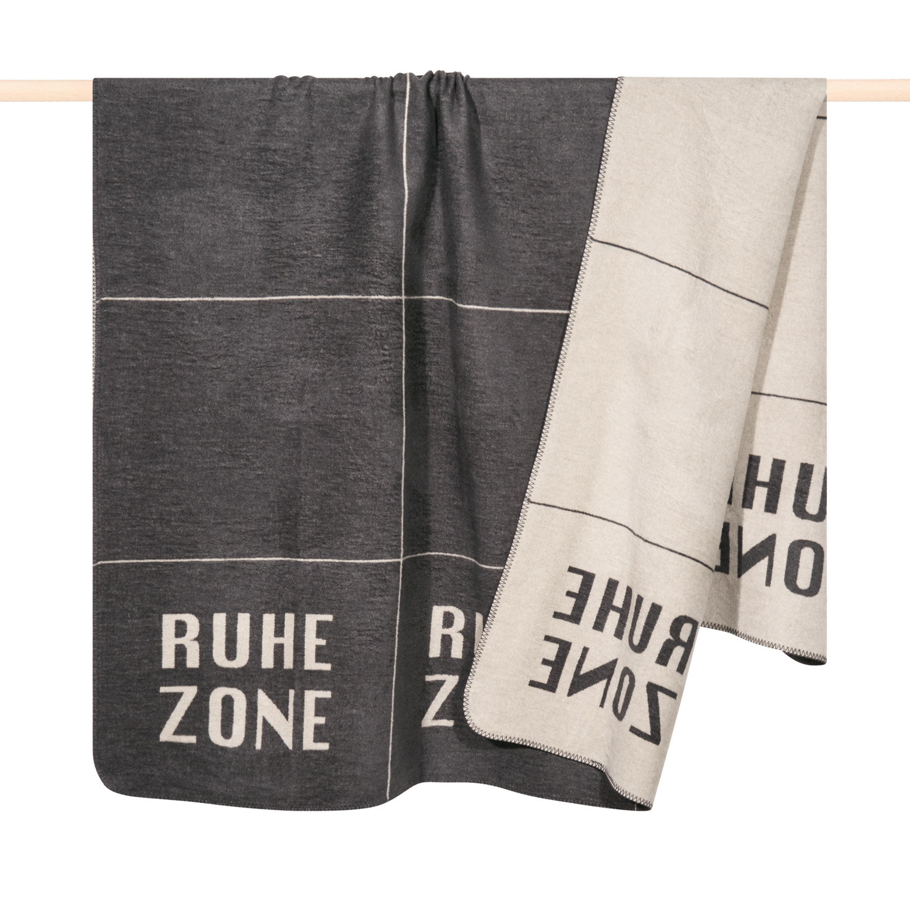Pad Home Design Decke 150 x 200 cm LETTERS ca. 150x200 cm in sand-grey