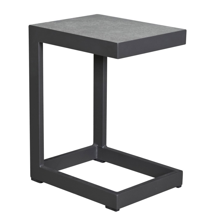 L.C. Wholesaler Beistelltisch SONDRINO ca. B32 H54 T40  cm in Platte Keramik Beton-Optik
