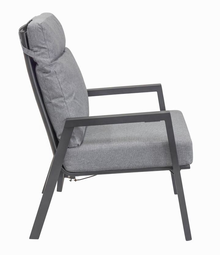 L.C. Wholesaler Sessel SONDRINO ca. B72 H98 T81 cm in Textilene silber