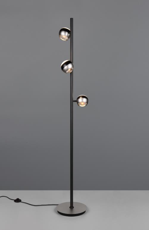 Trio Select LED-Stehleuchte ORBIT 3-flammig in Farbe Nickel matt
