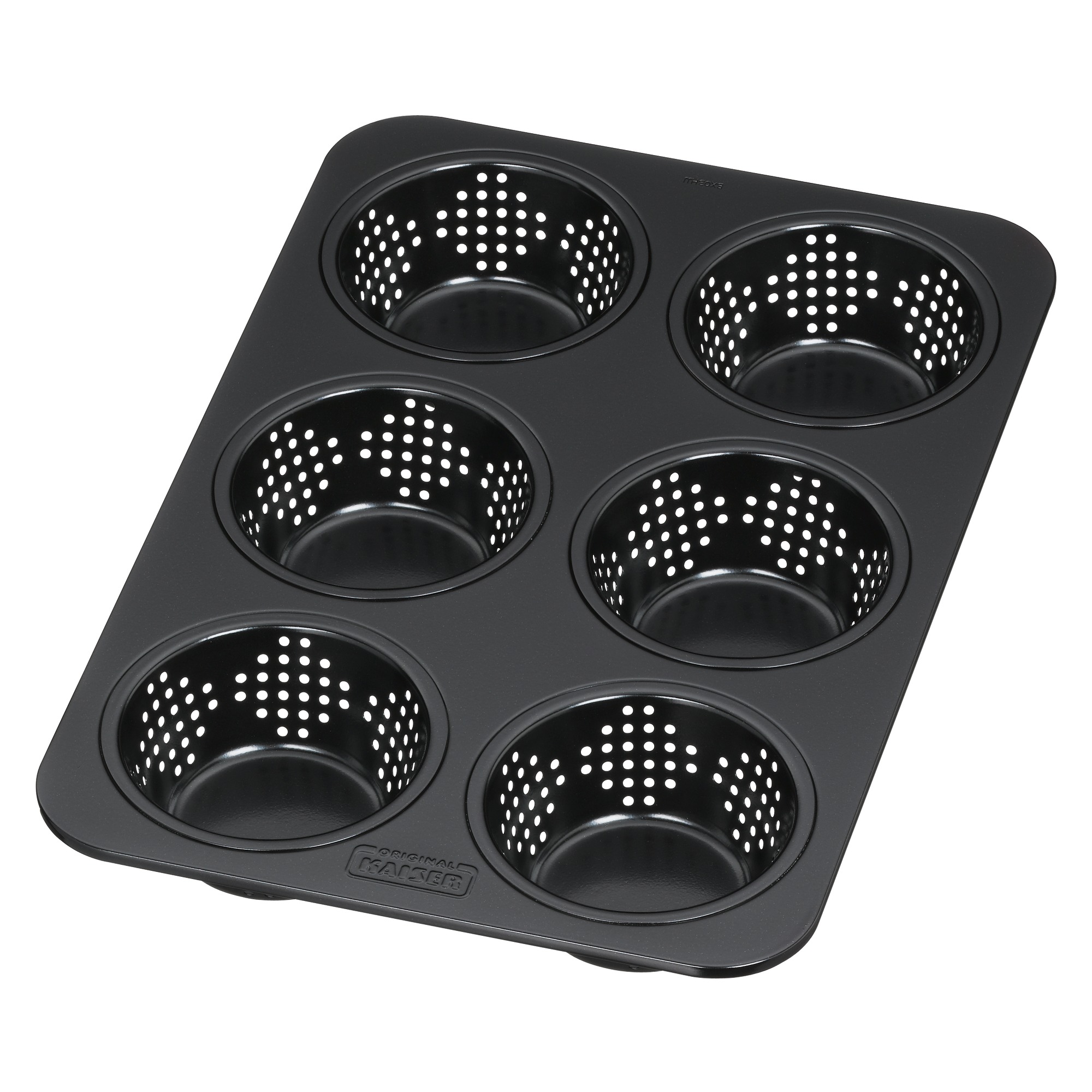 Kaiser Brötchenform Inspiration perforiert in schwarz