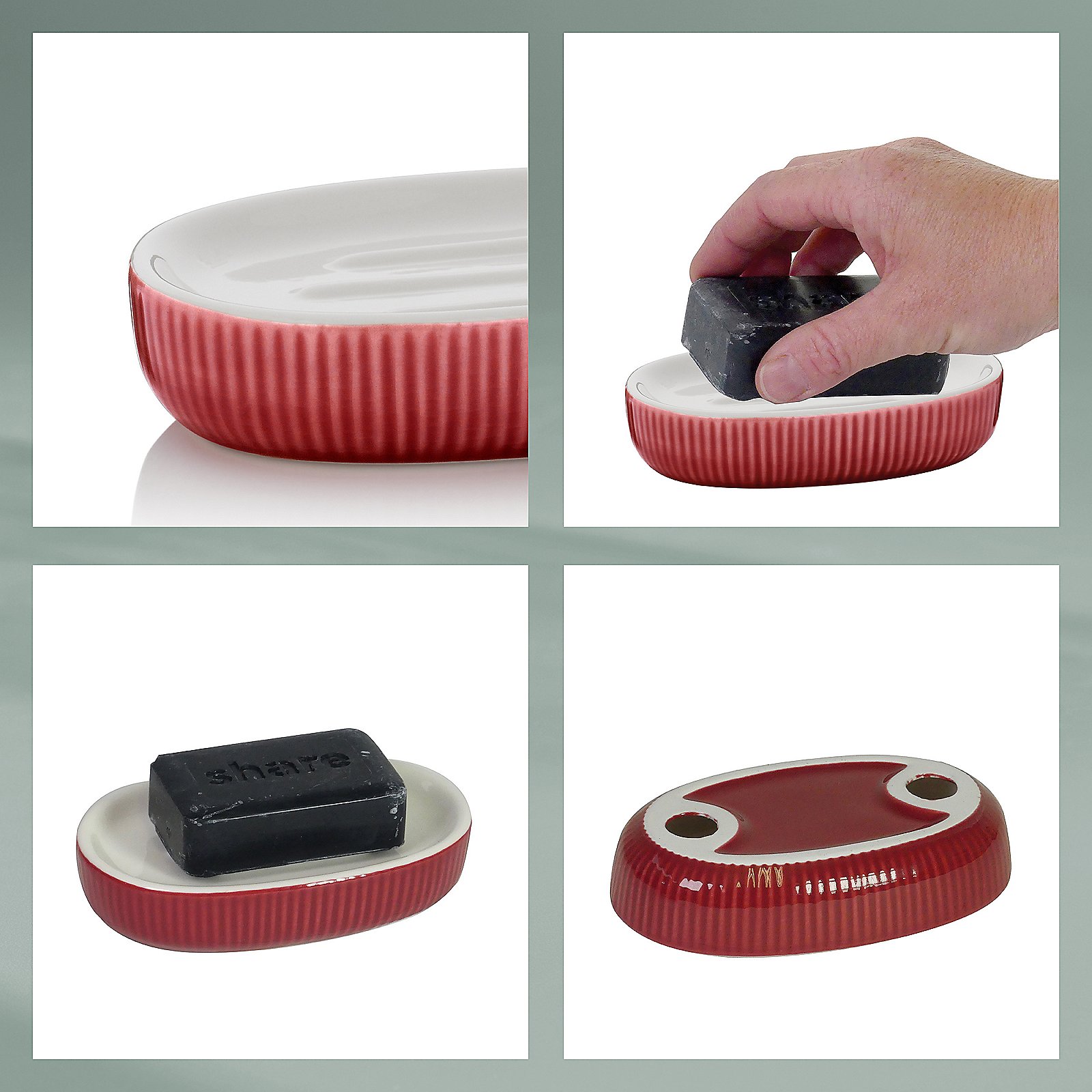 Kela  Seifenschale AVA in Farbe himbeerrot, Person
