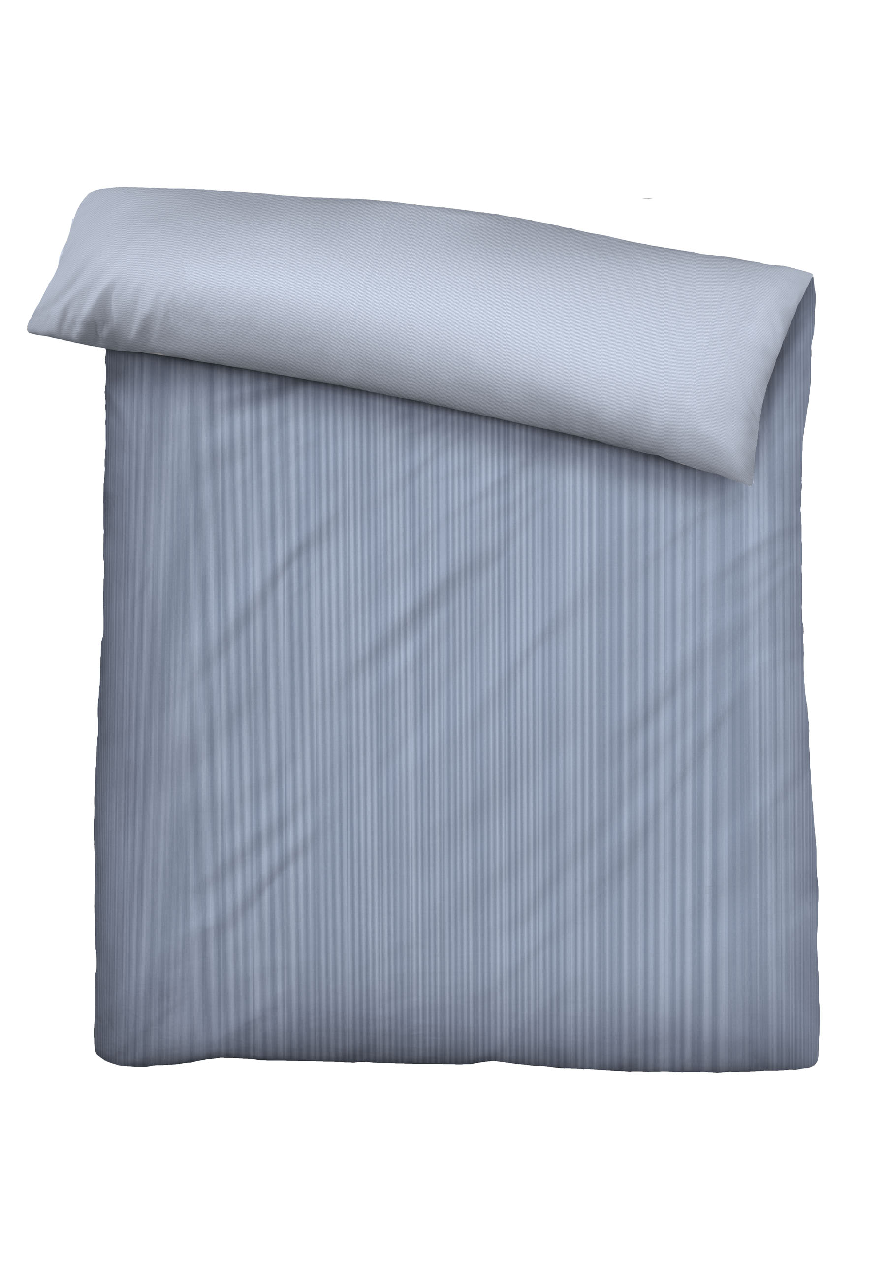 Biberna Mako-Satin-Bettwäsche ca. 155x220cm in Farbe Blau