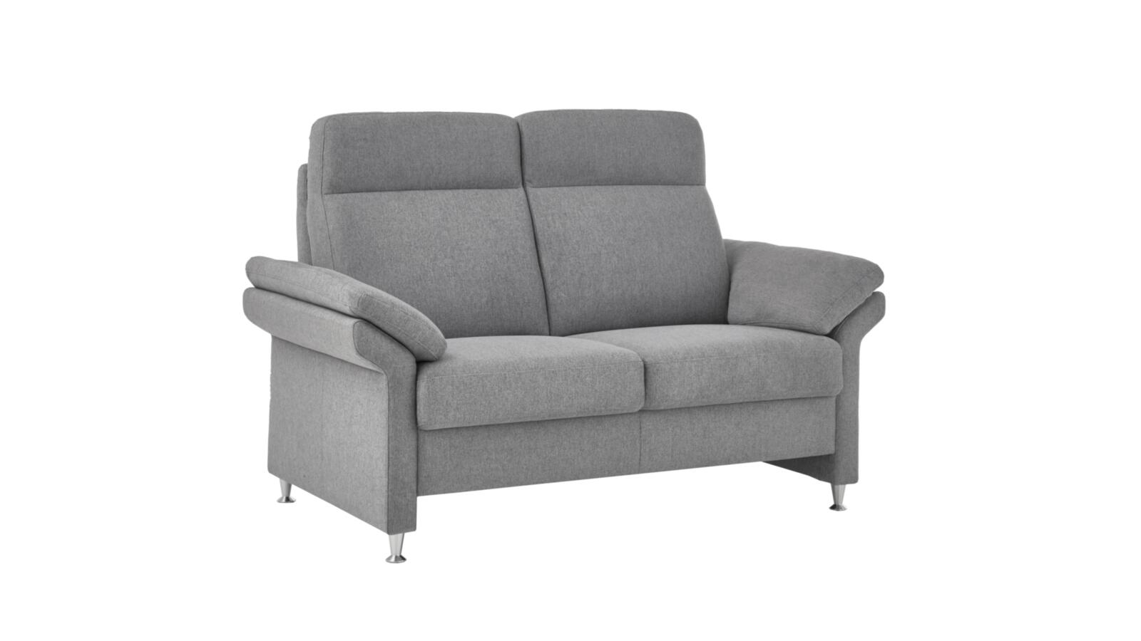 Carina 2-Sitzer Sofa PRIMUS ca. B156 H103 T89 cm in Stoff Mono light grey PG 2/6, Moebel, Stuhl, Couch, Sessel