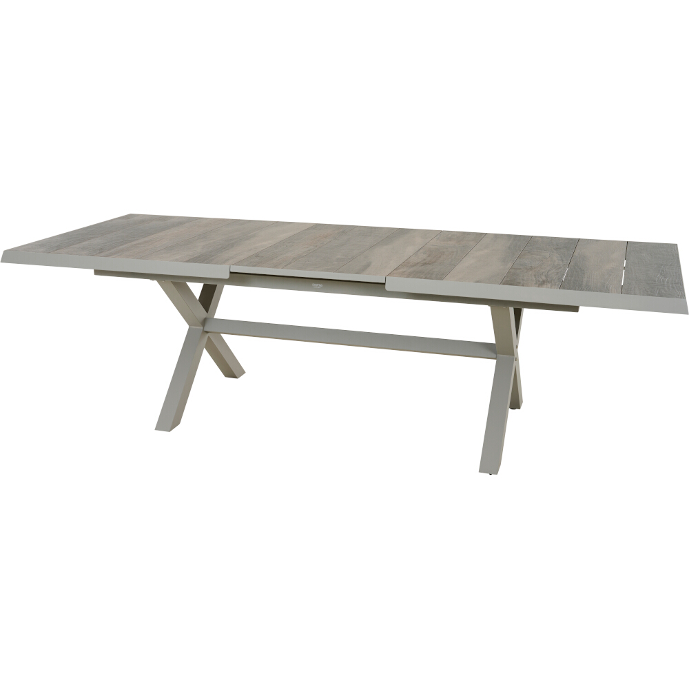 Ausziehtisch SINCRO ca. 200(260)x100cm in Farbe seidengrau, washed grey, Kaffeetisch, Mobiliar, Tabelle, Esstisch, Bank