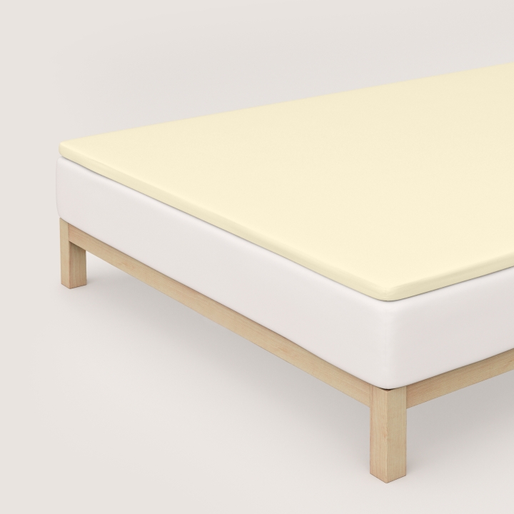 Schlafgut Pure Topper Spannbettlaken ca. 180x200-200x220cm in Farbe Yellow Light