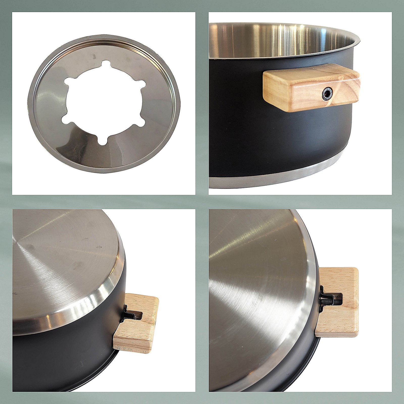 Kela Fondue-Set Gunten 16 tlg. GUNTEN in Edelstahl schwarz matt, Postfach, Kochgeschirr, Topf