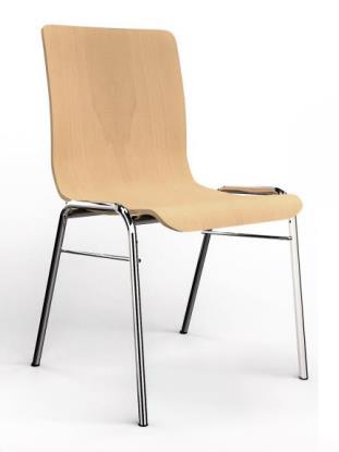 Nowy Styl Group Besucherstuhl WING-V 4L-CR WOOD