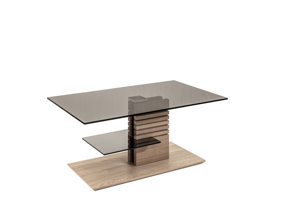 Couchtisch 5655 ca. 100x47-65x60cm in Wildeiche bianco