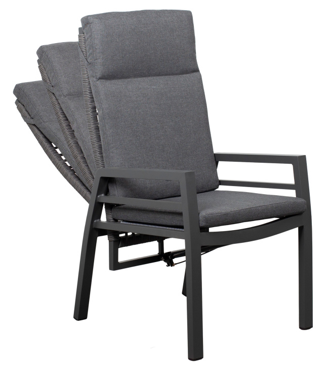 deVries Dining-Relaxsessel MONTANA in Rope mit Textilarmlehne