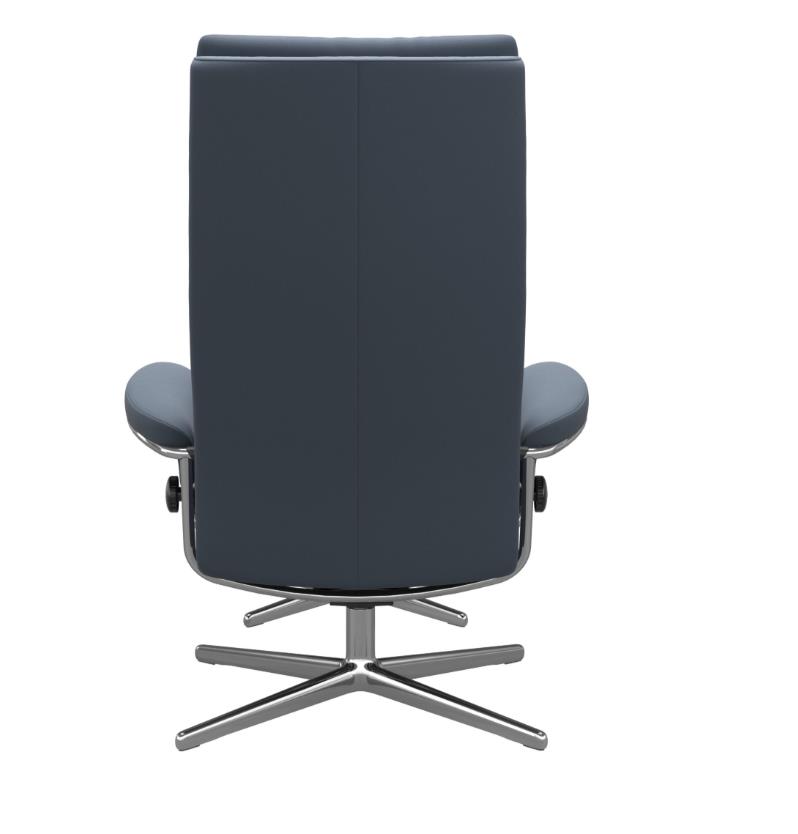 Stressless Sessel mit Hocker TOKYO ca. B80 H111 T115 cm in Leder Paloma 71 Sparrow Blue