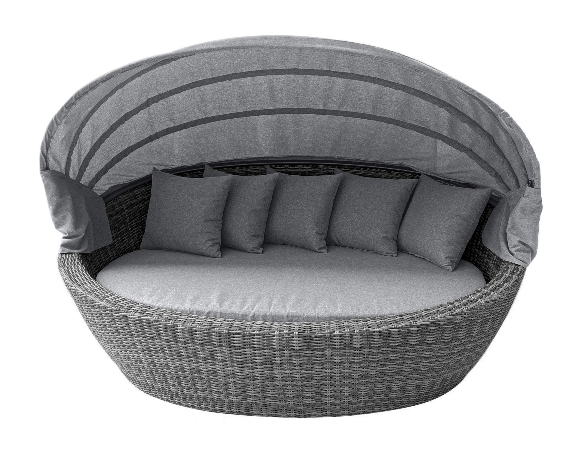 L.C. Wholesaler Muschel oval VIVERA in Farbe Geflecht Omega anthrazit