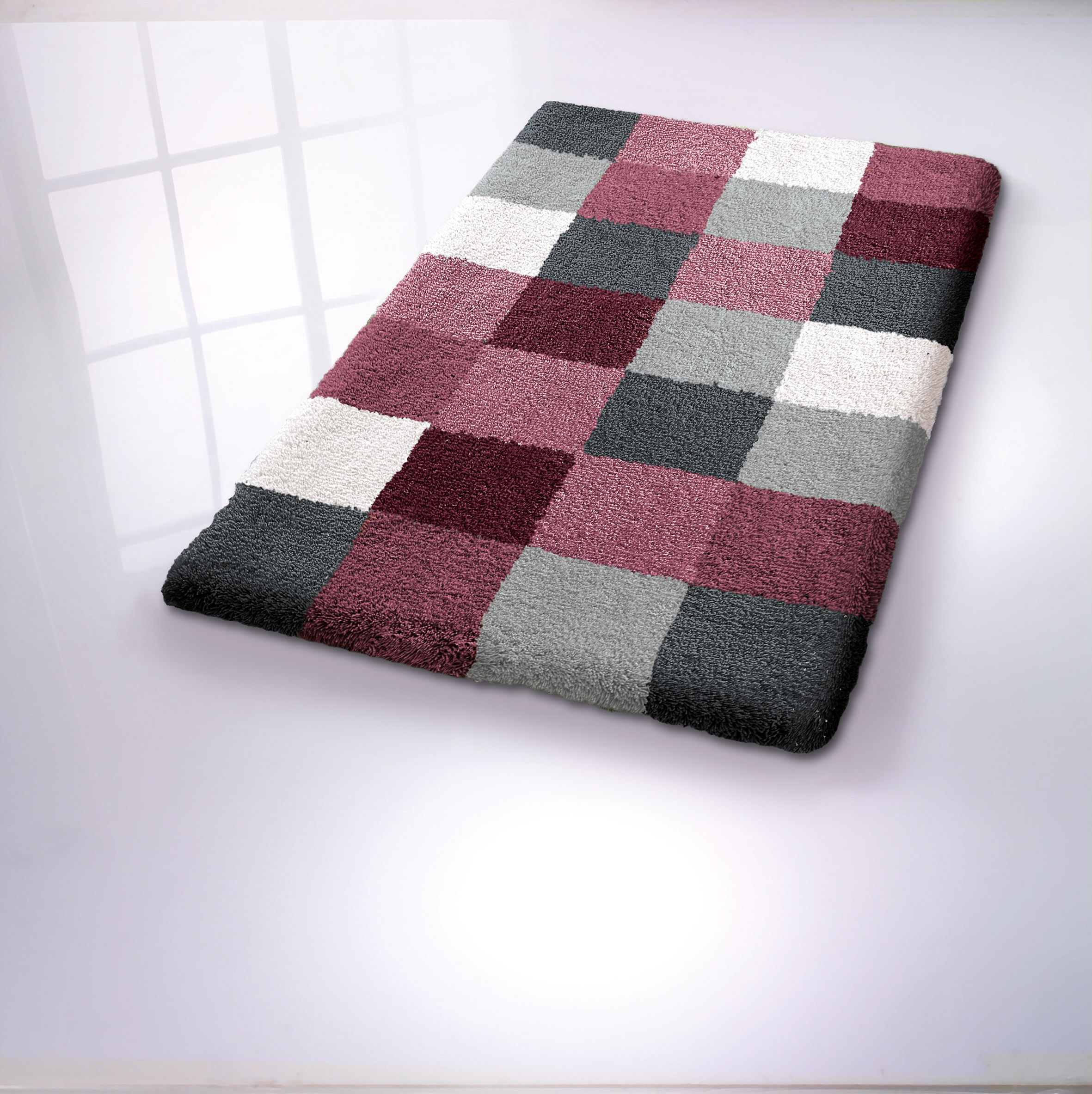 Kleine Wolke Badteppich CARO ca. 70x120cm in Farbe Old Rose