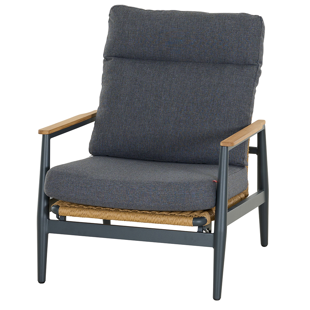 Lounge Set 3-teilig ROMA in Aluminium matt anthrazit