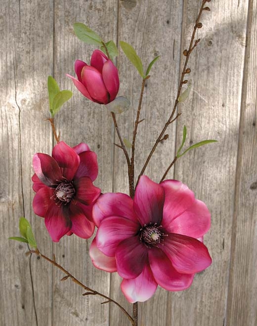 Magnolienblütenzweig 80cm  in trendy purple