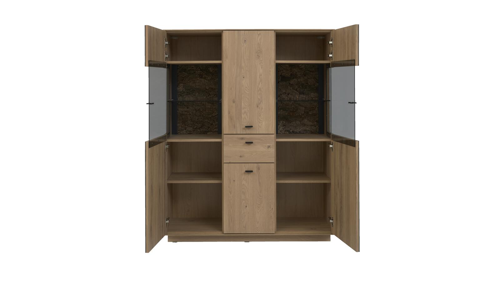 Interliving Highboard IL 2025 in Front Wildeiche massiv, Korpus Wildeiche furniert