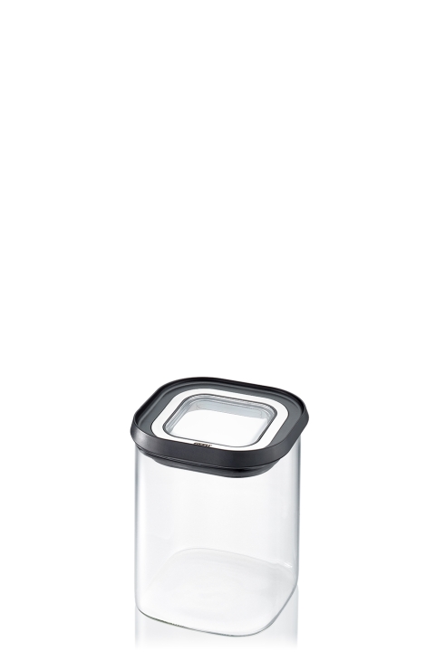GEFU Vorratsdose PANTRY in Farbe schwarz/silber