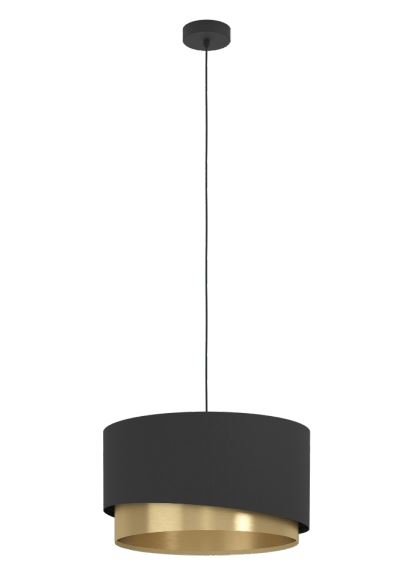 Eglo Leuchten Hängeleuchte MANDERLINE  in E27 schwarz/messing, Lampe, Deckenleuchte