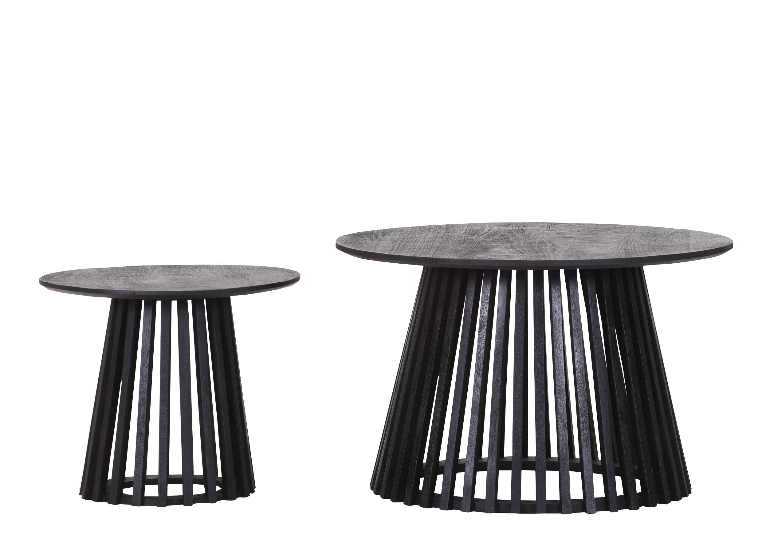 Gutmann Couchtisch 2er-Set CORBY in Mango massiv sandgestrahlt