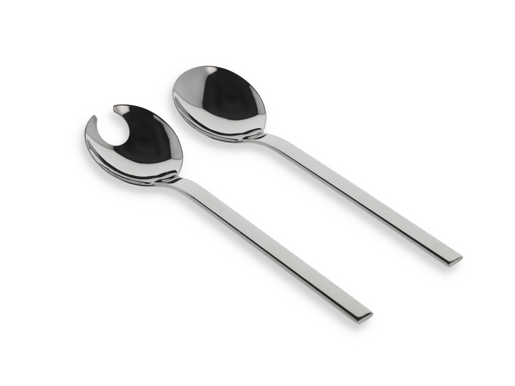 F&H Salatbesteck STUDIO ROUND STORM in Farbe Metall
