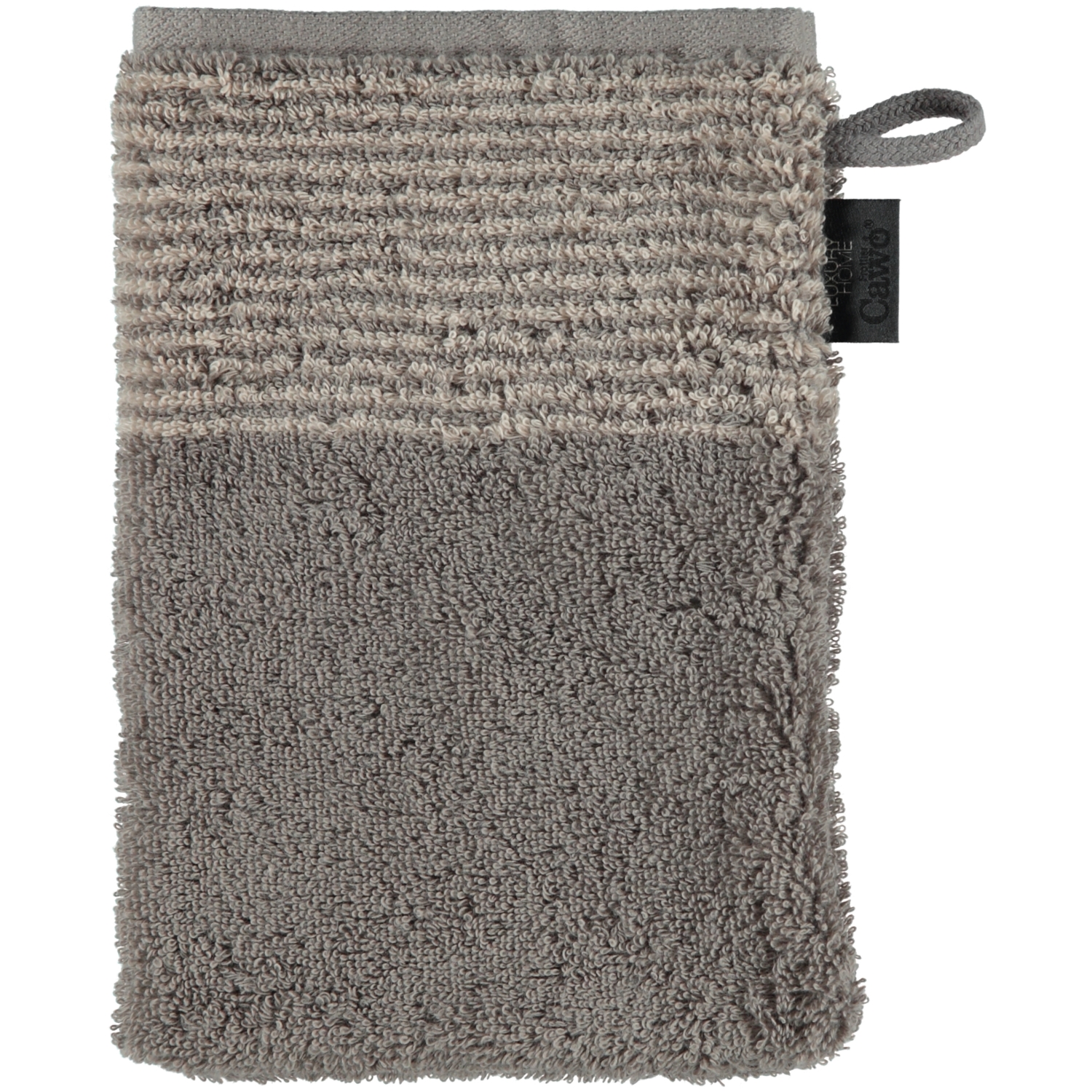 Cawö Waschhandschuh TWO-TONE 16x22cm in Farbe graphit