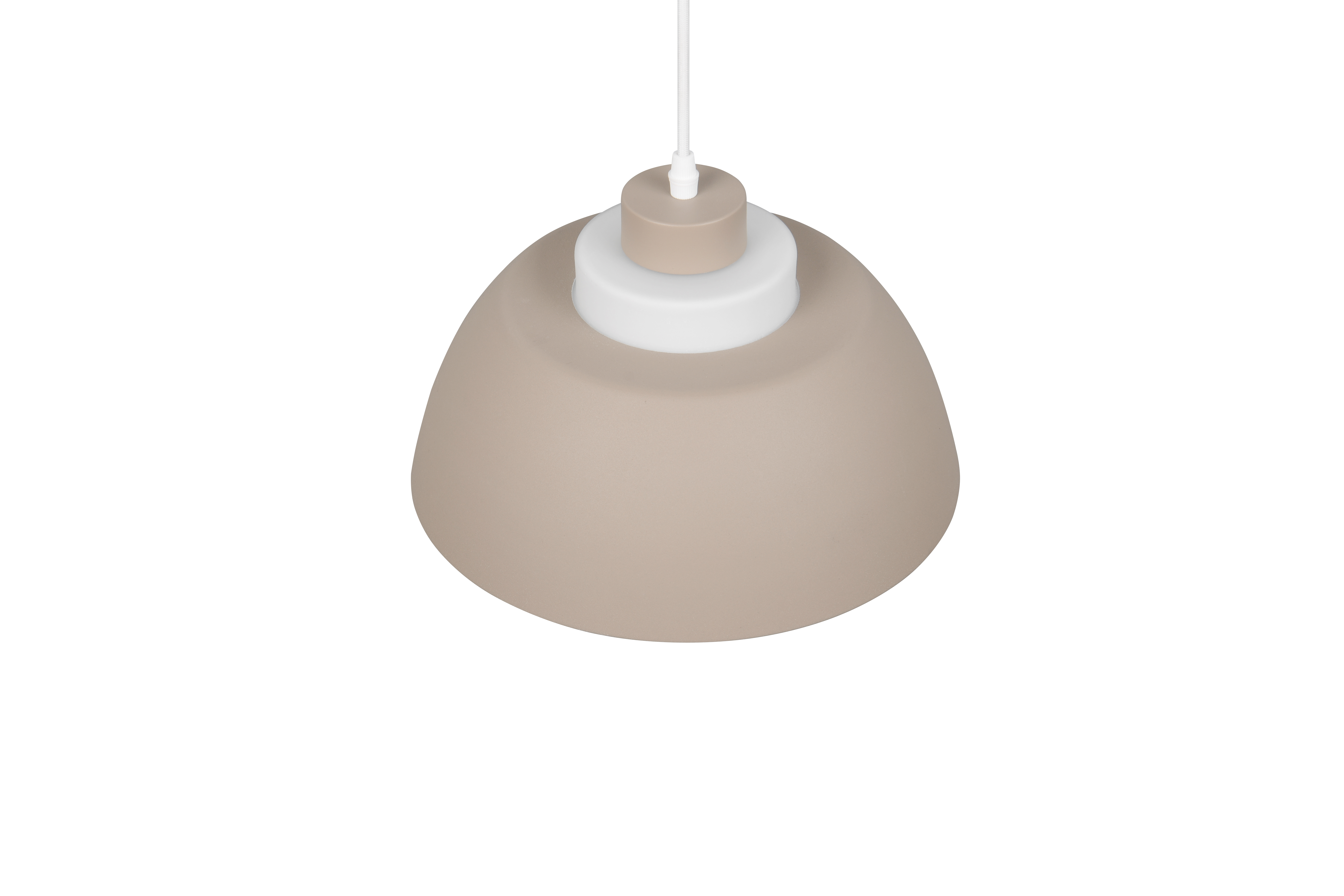 Reality Leuchten LED-Pendelleuchte TILOS in warm beige, Glas weiß