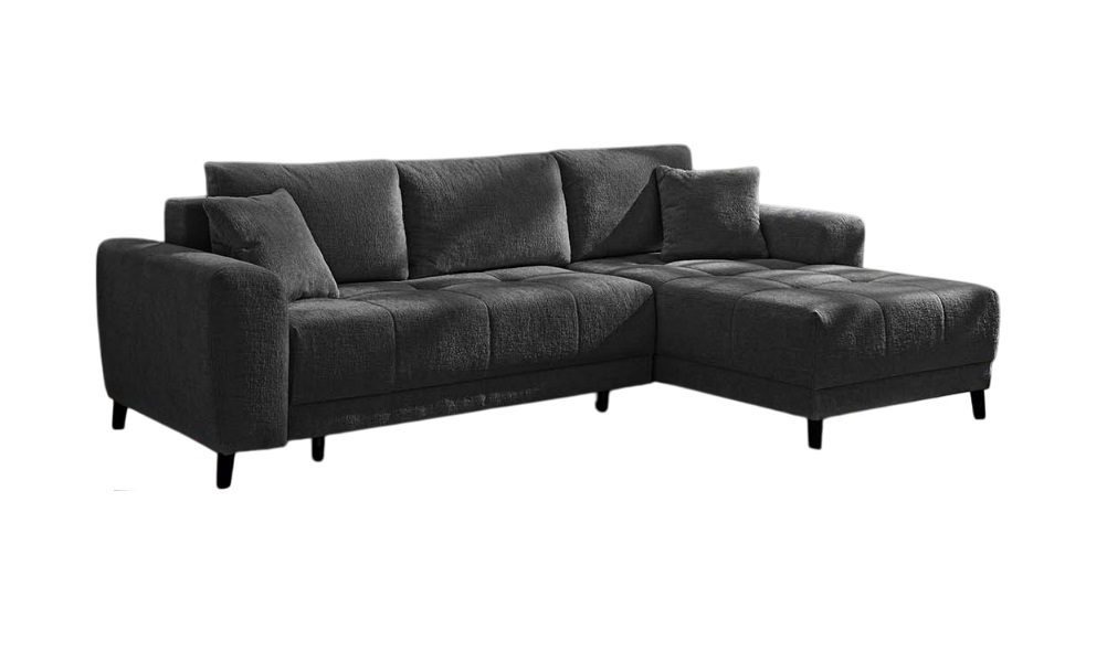JOB Wohnlandschaft BEVERLY ca. 251x172cm in Chenille anthrazit, Couch, Mobiliar