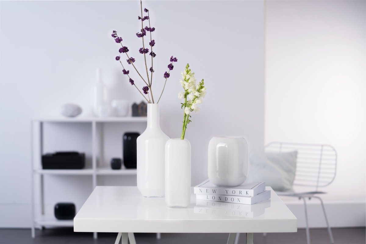 Leonardo Vase Milano 27cm in Farbe weiß