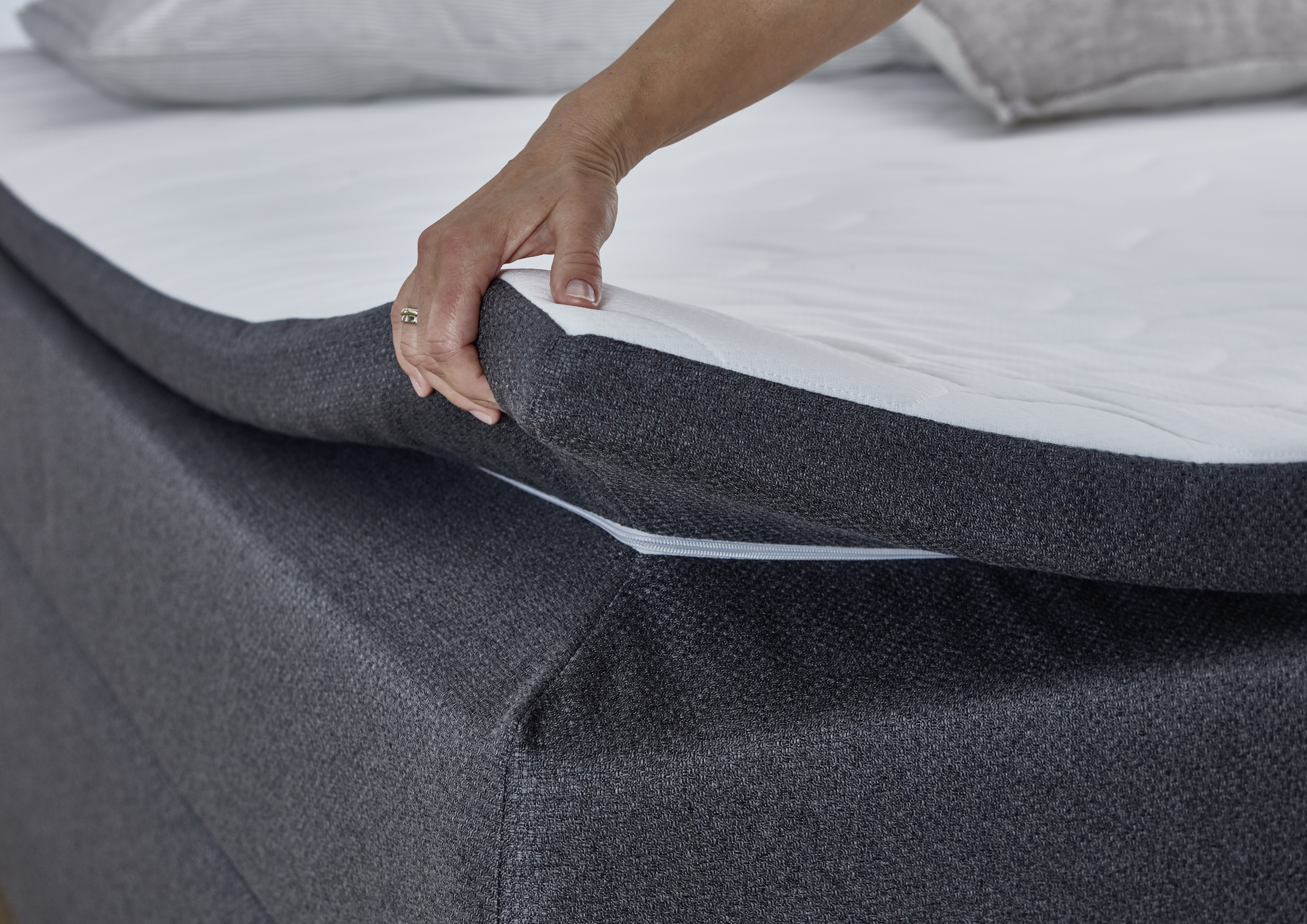 Sun Garden Boxspringbett SURREY in Stoff 50512-700 anthrazit Sun Garden Boxspringbett SURREY in Stoff 50512-700 anthrazit