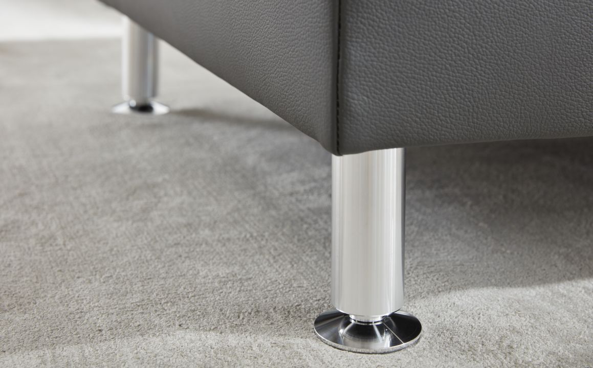 Modulmaster Wohnlandschaft in Leder Torro anthrazit
