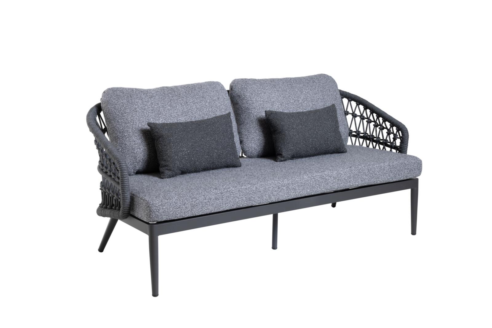 Interliving Lounge-Set IL7013 in Rücken Rope anthrazit, Couch, Kissen, Mobiliar, Dekoration für Zuhause, Bank