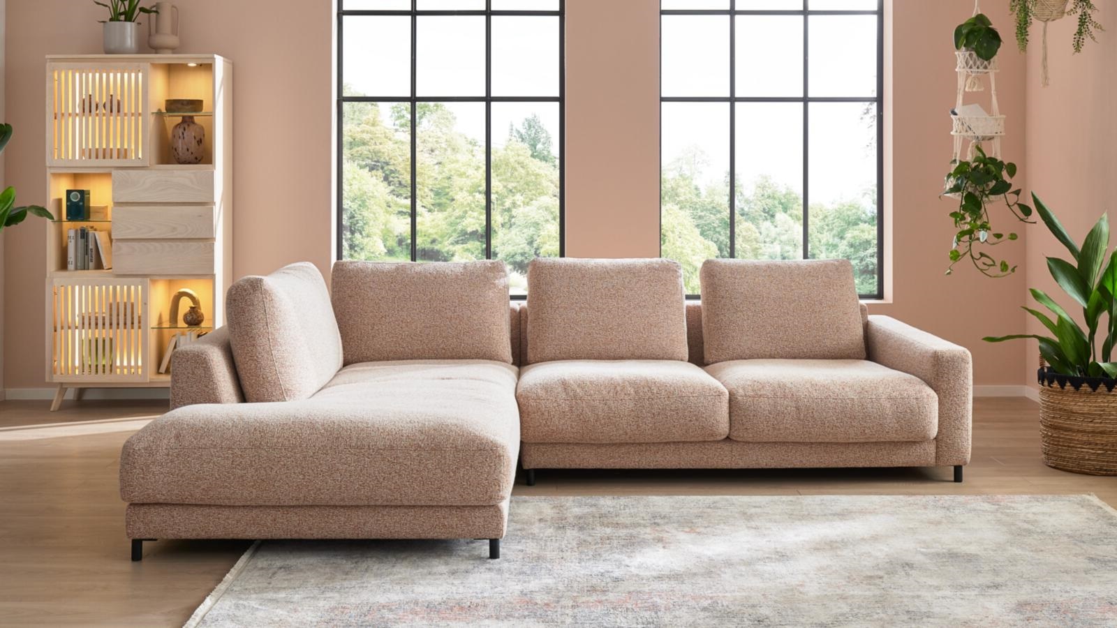 Polsterecke NO. 4103 ca. 223x302cm in Stoff Donna rusty melange
