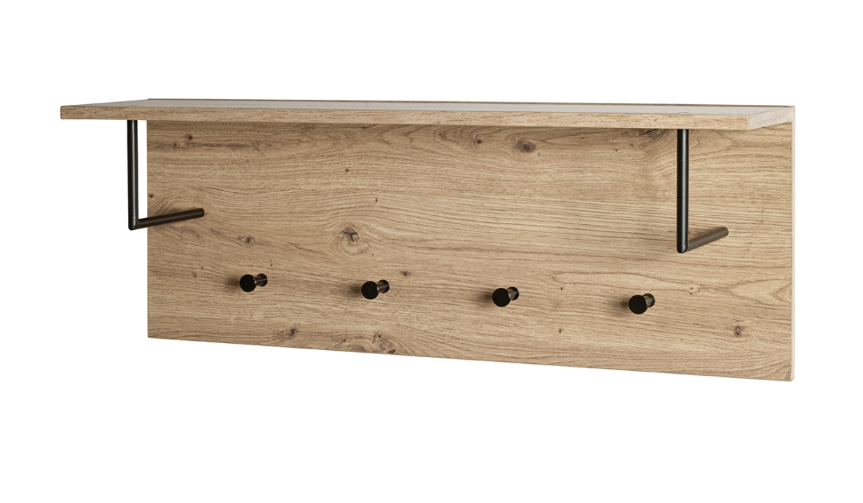 Haku Möbel Wandgarderobe PARMA in MDF Artisan Eiche Nb., Moebel, Holz