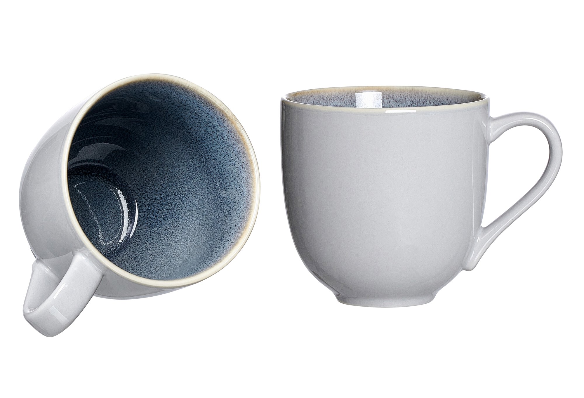 Ritzenhoff & Breker Henkelbecher 440ml SKAGEN aus Porzellan grau