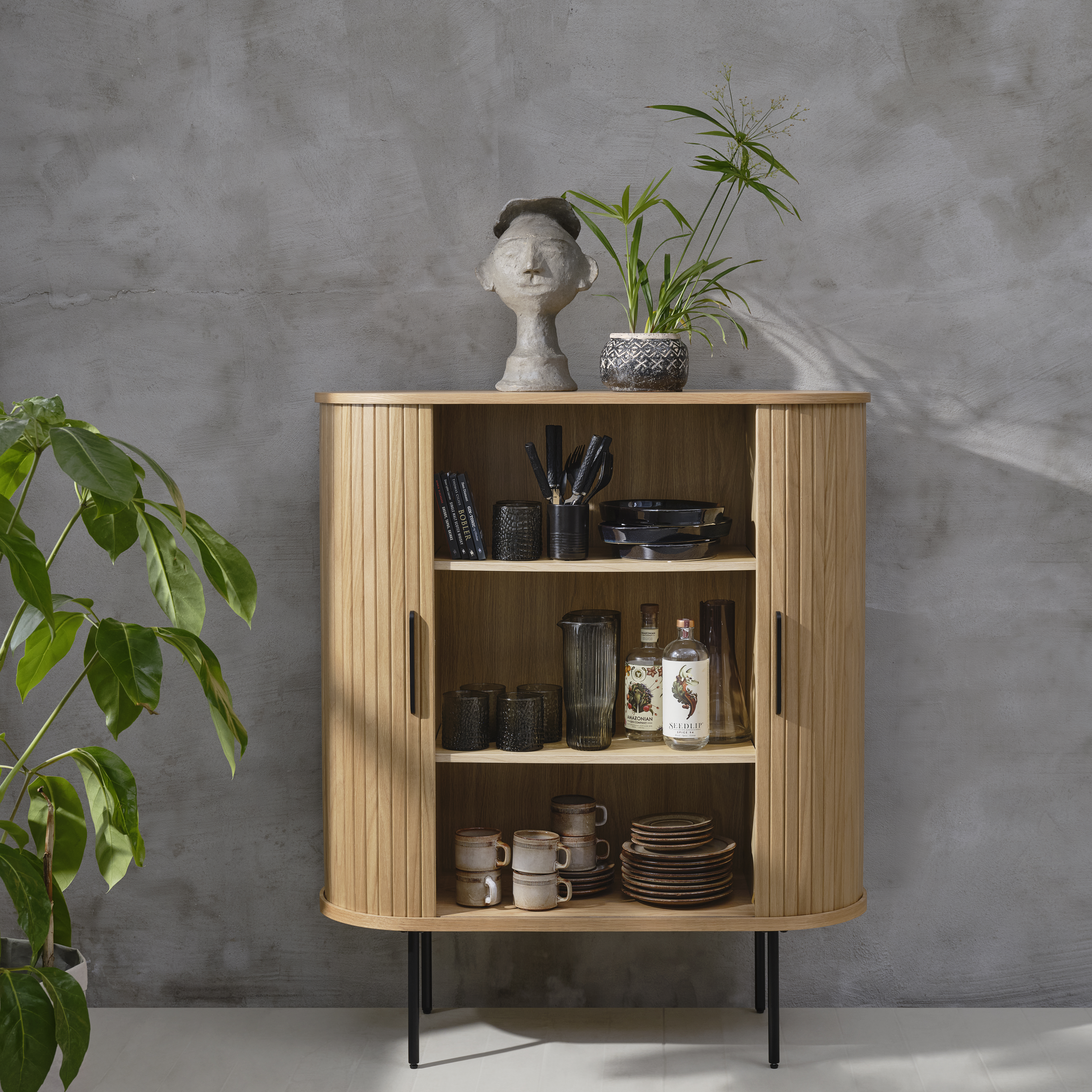 Unique Highboard NOLA in Eiche Natur