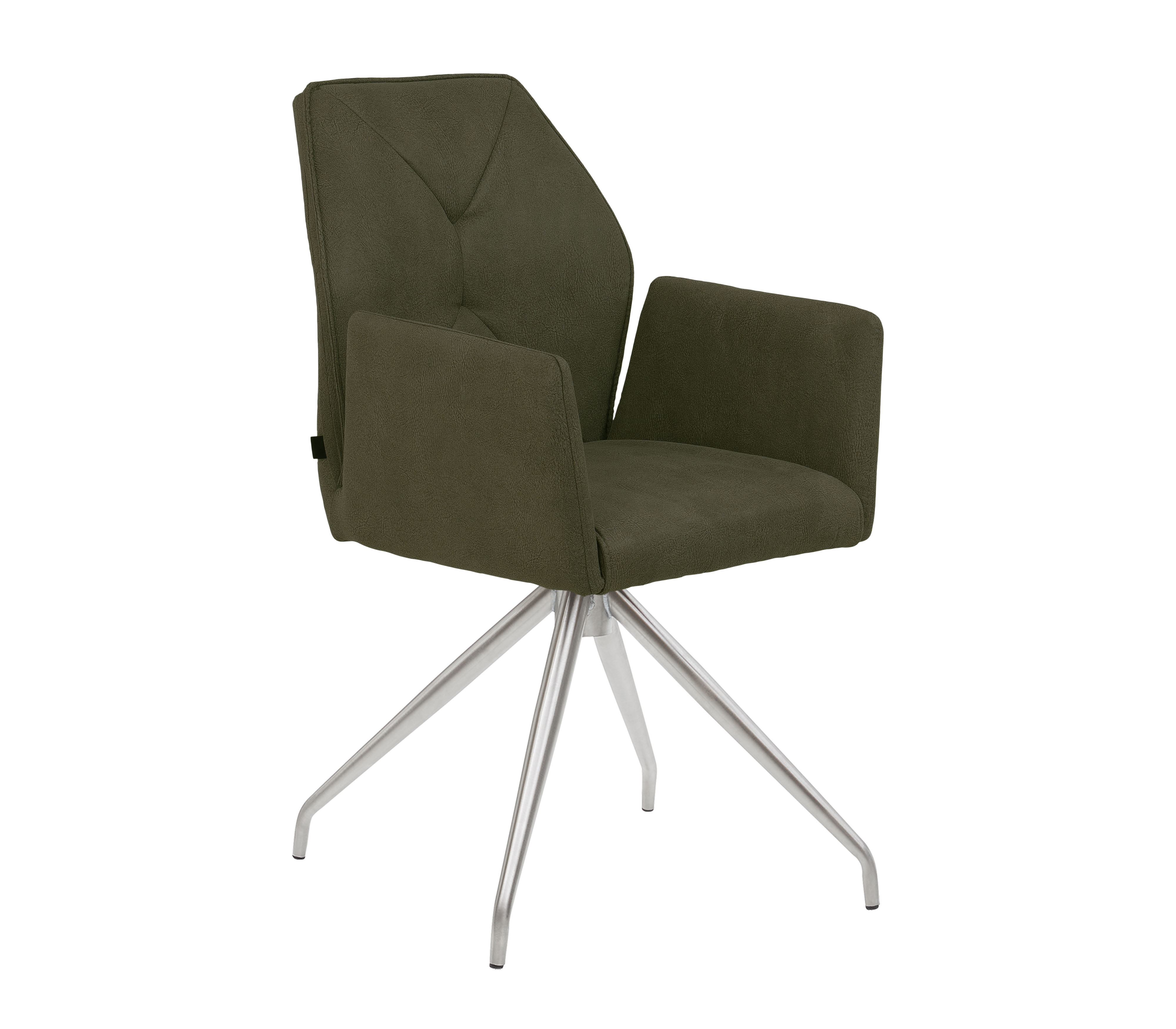 Interliving Armlehnstuhl IL5104 in Sitzschale Microfaser grün