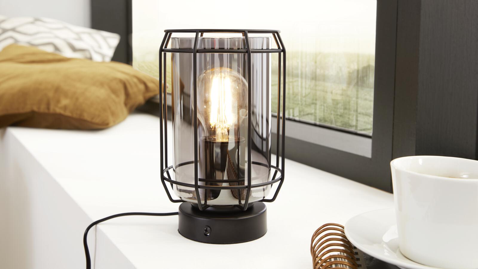 Interliving Tischleuchte IL-9331 in schwarz matt