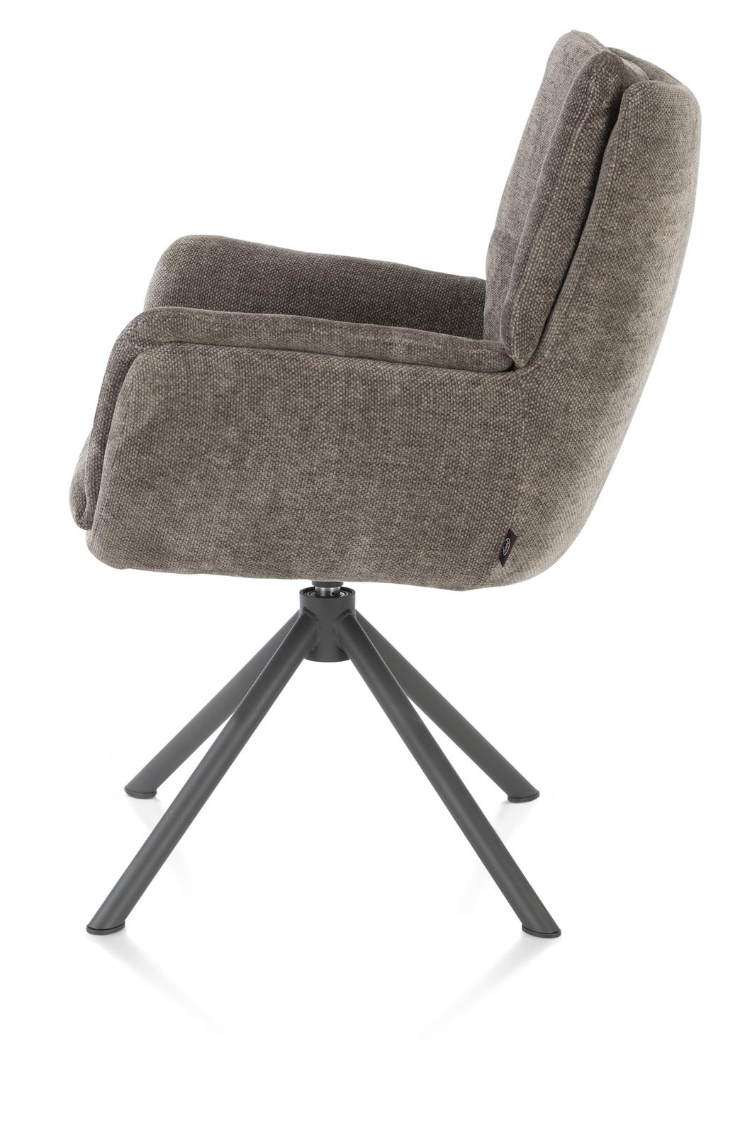 Henders & Hazel Armlehnstuhl JUNA ca. B62 H91 T67 cm in Stoff Livigno chenille braun