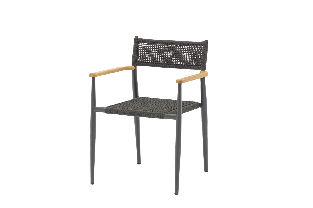 Stapelsessel ANT in Rope grey/Aluminium graphit