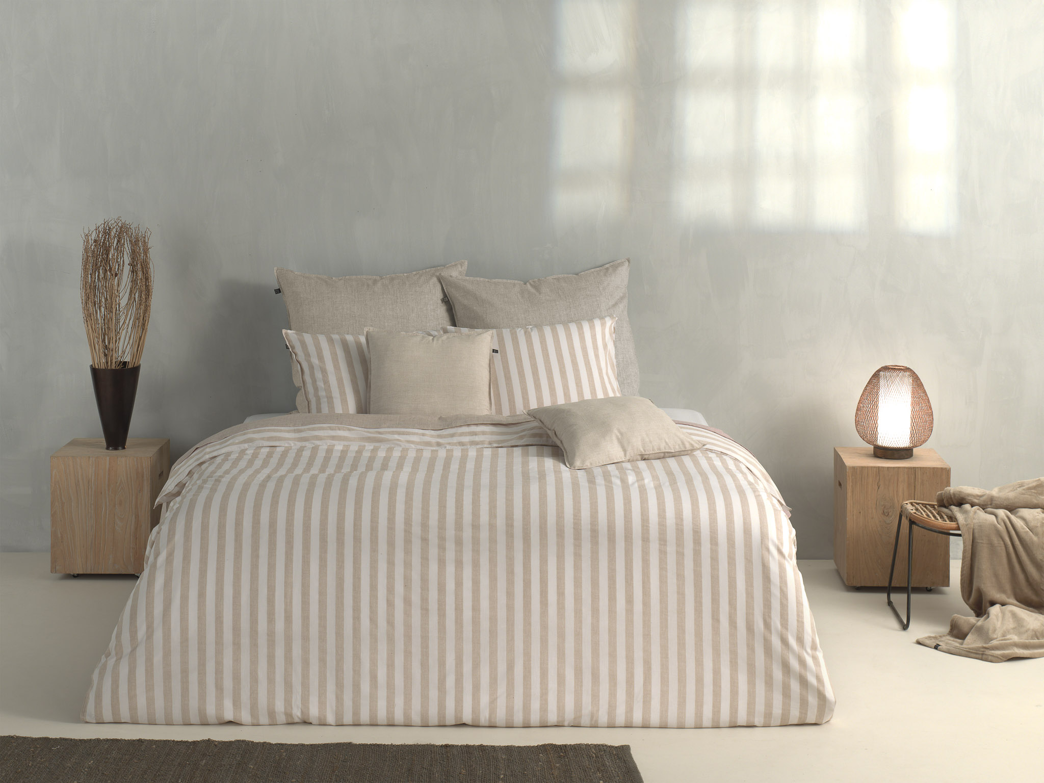 Heckettlane Bettwäsche ca. 155x220cm in Farbe Sandy-Beige