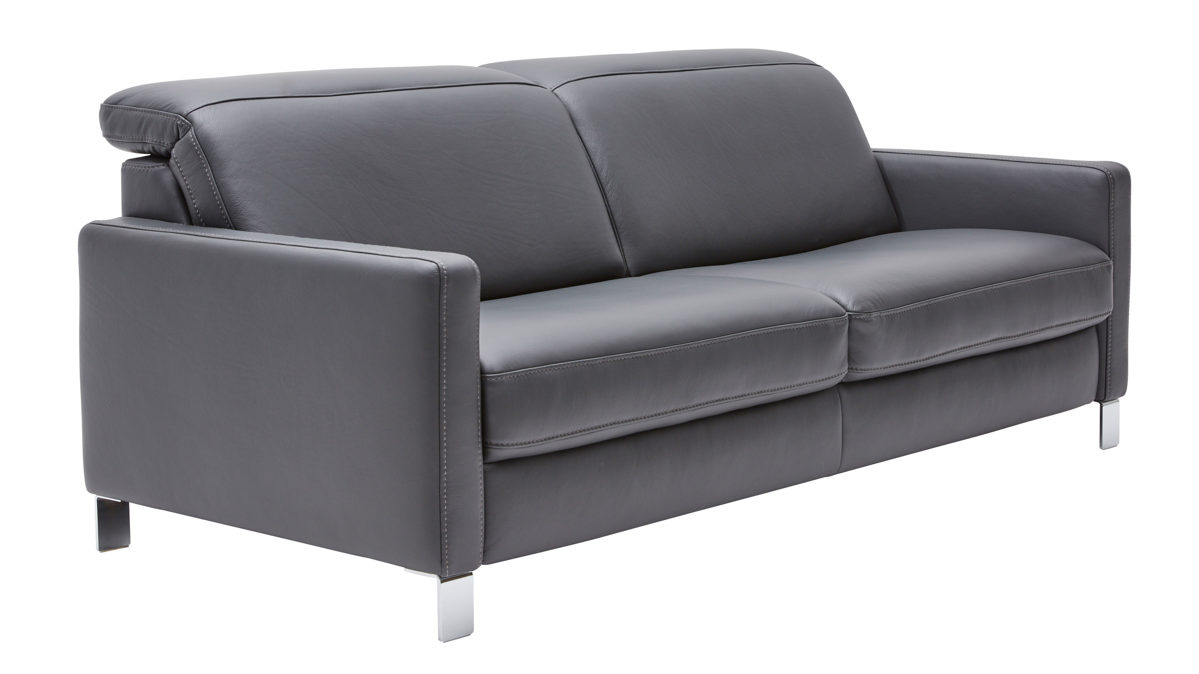 Interliving Sofa 3-sitzig IL 4054 in Leder Credo anthrazit, Couch, Mobiliar, Kissen, Dekoration für Zuhause, Stuhl