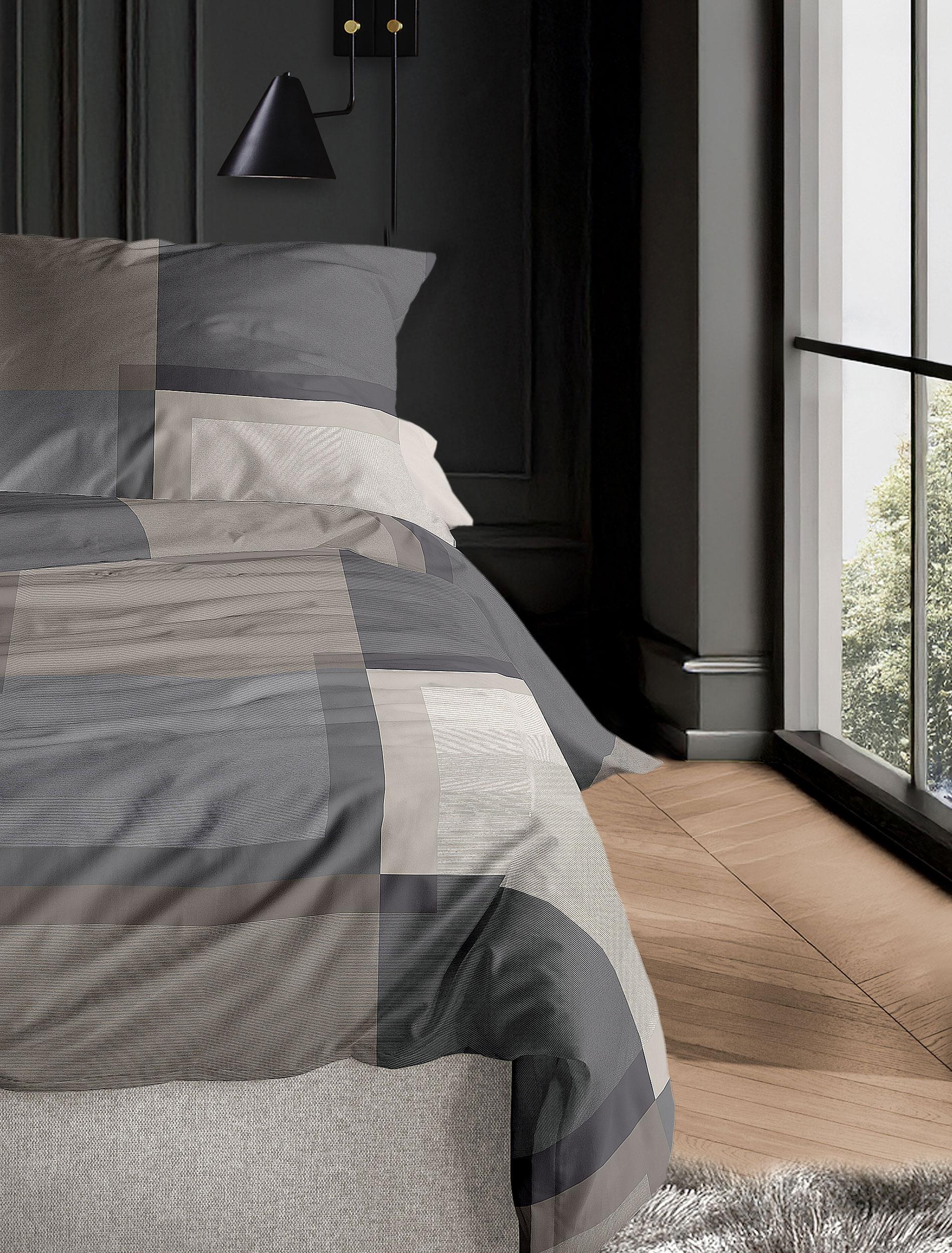 Irisette Mako-Satin Bettwäsche WAVE ca. 135x200cm in Farbe natur, Drinnen, Innenarchitektur, Mobiliar, Bett, Bettlaken