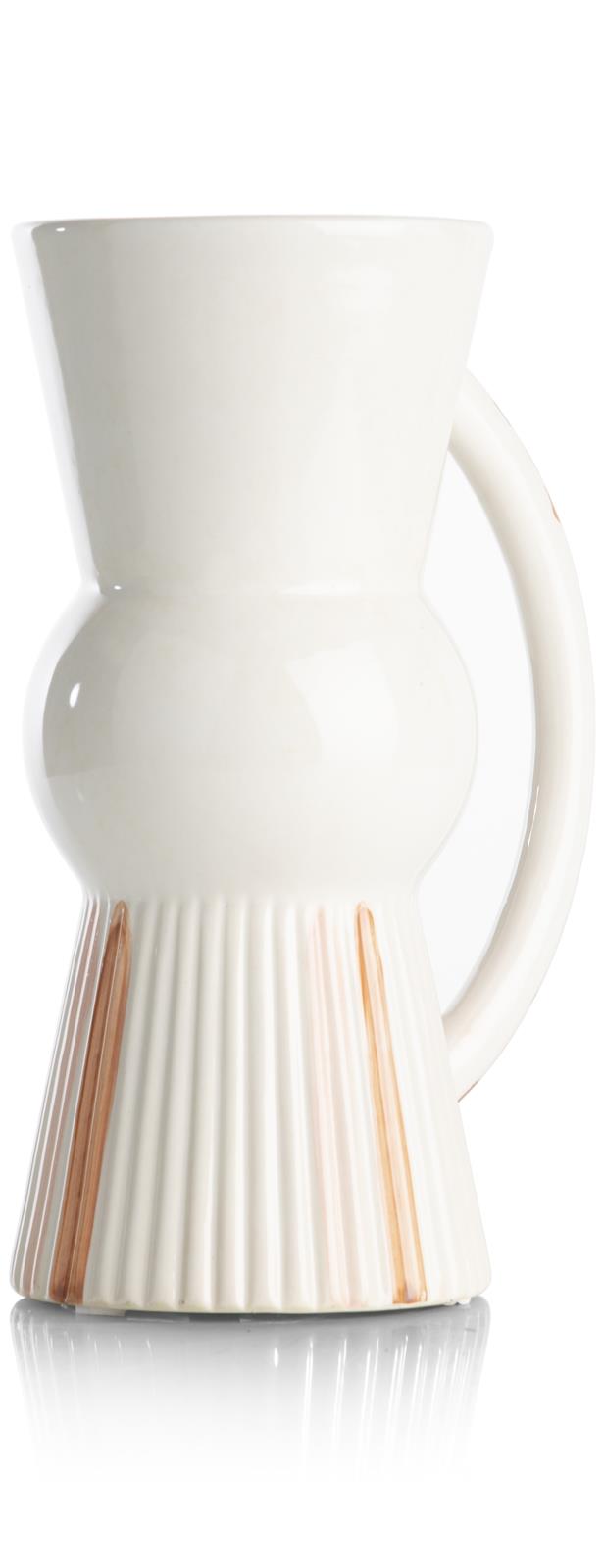 Coco Maison Vase NORA ca. B12 H26 T16 cm in Keramik orange, braun mehrfbg.