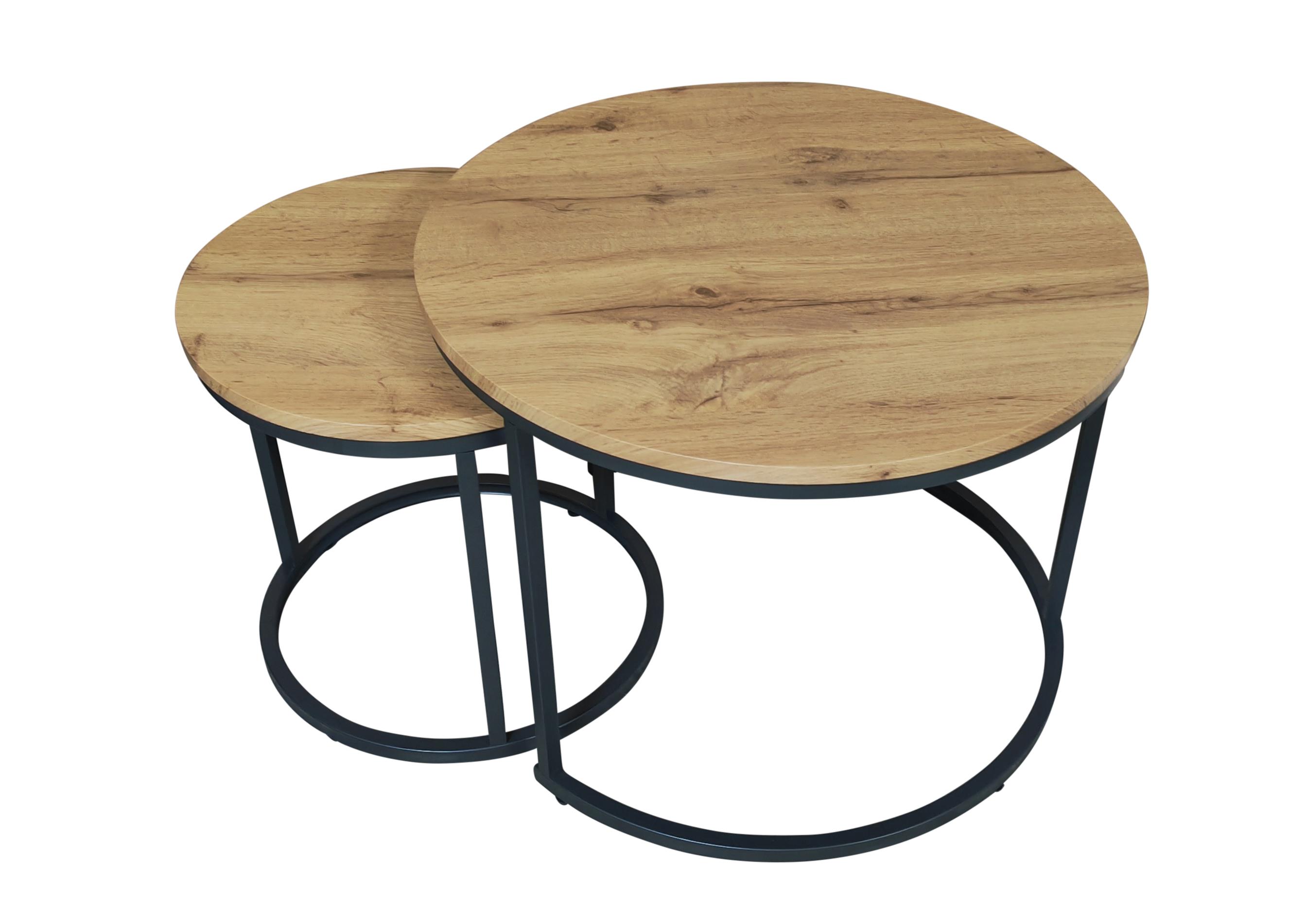 Hela Couchtisch-Set LINDAU CT ca. B60/40 H45/40  T60/40 cm in Artisan Eiche