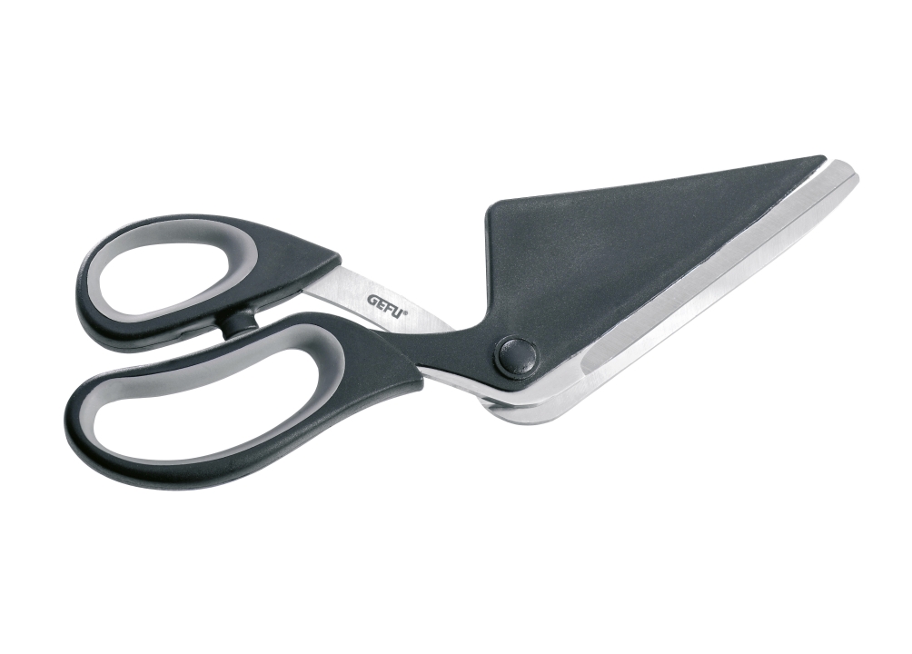 GEFU Pizzaschere PEZZO in Farbe schwarz/silber, Schere, Klinge, Waffe