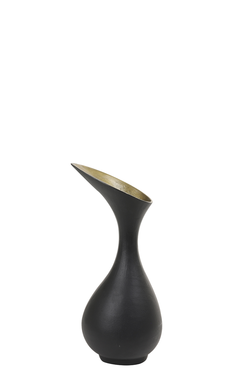 Light & Living Vase TILIPI 20x19x46cm in matt schwarz+bronze