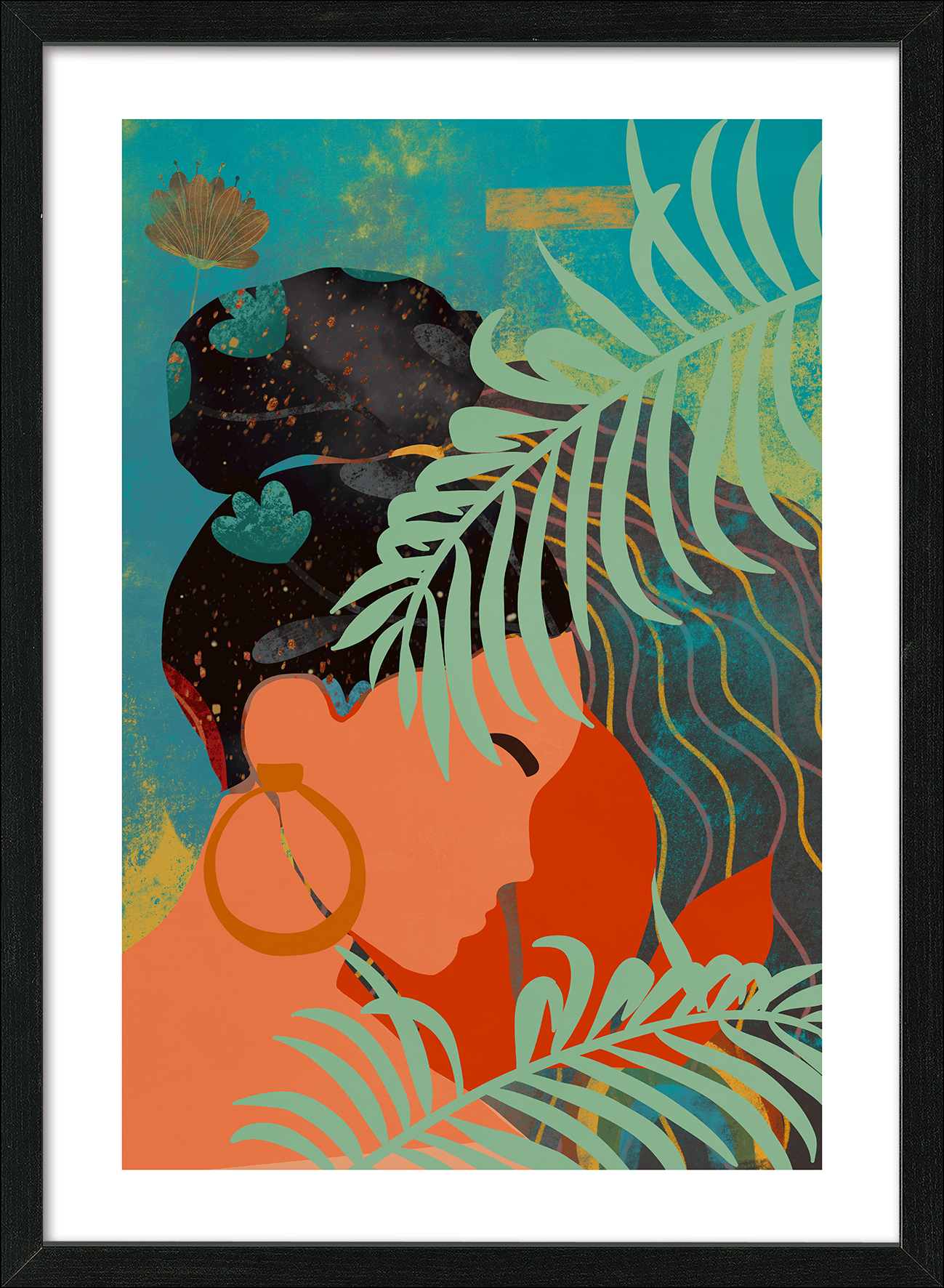 ProArt Framed-Art Scandic Living 55x75cm Flower Girl Illustration II